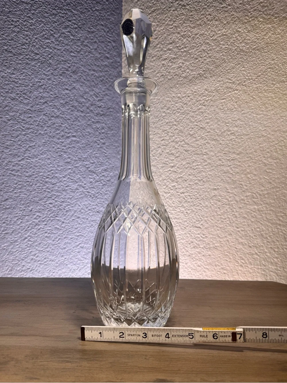 Wedgwood Galway Irish Crystal Decanter 14.5” Original Stopper Signed